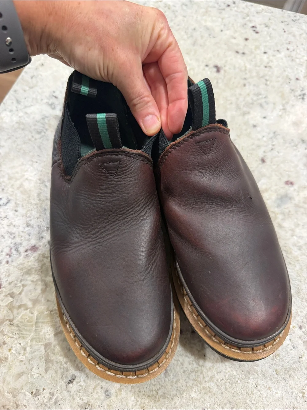 Georgia Giant Kids Boots Romeo Brown Pull On Leather Chelsea Boys Size 4.5